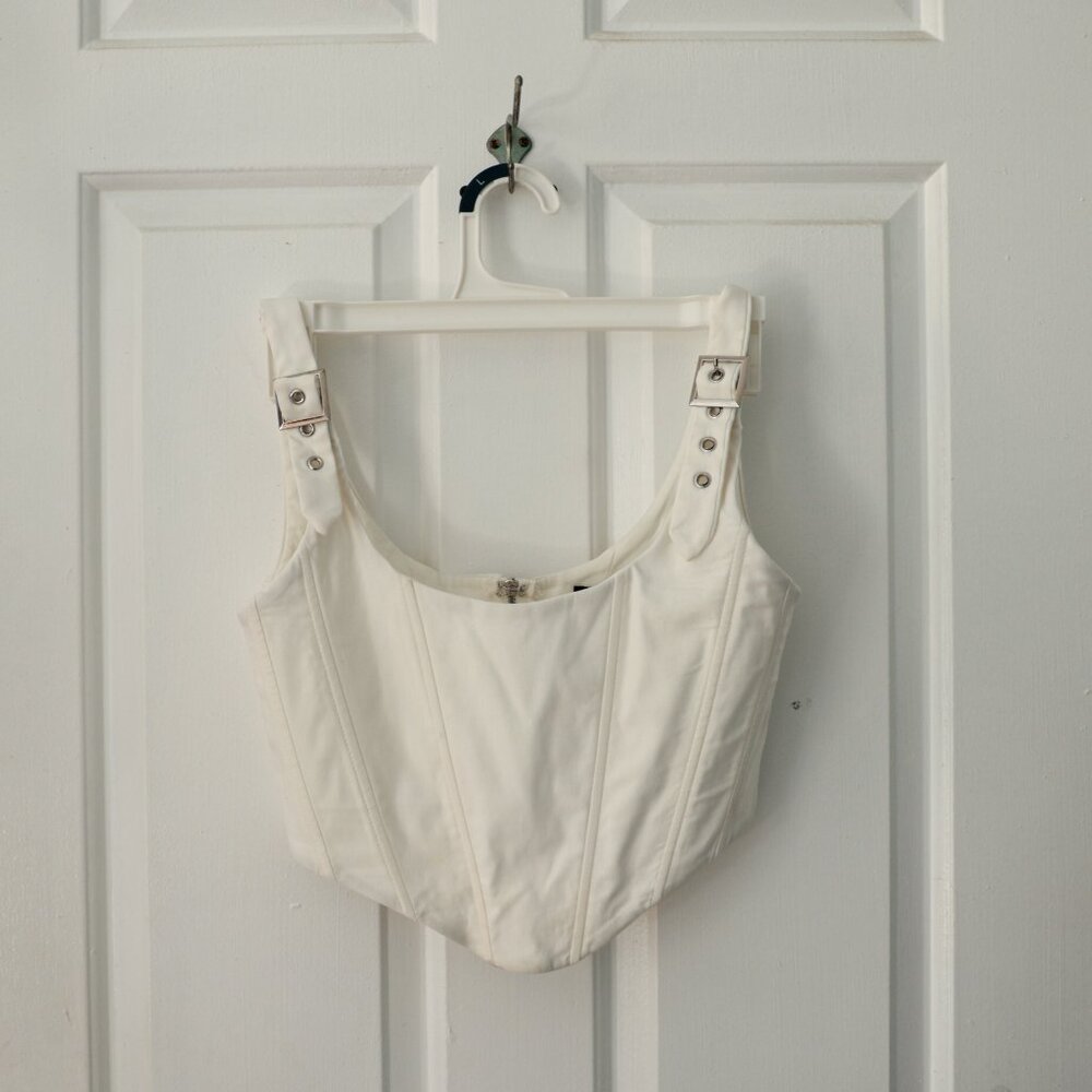 White Fox white corset top